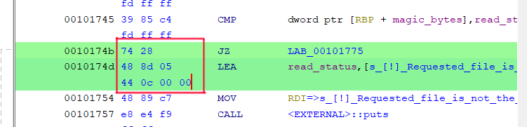 Viewing the byte-code and disassembly of the targeted if condition.